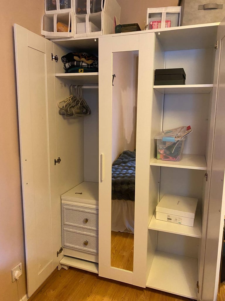 IKEA BRIMNES WARDROBE WITH MIRROR