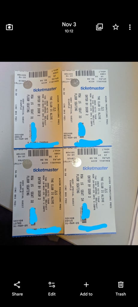 image for 4 Very Good JLS tickets 