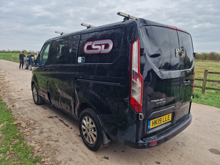 2019 Ford Transit Custom Black 6 Seat Crew Cab  LTD Top Spec Spares &amp; Repairs
