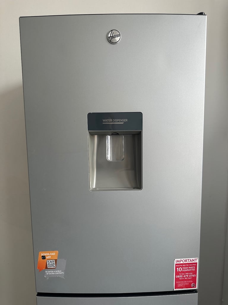A Hover brand Fridge freezer which has worked only 1 year and had 10 years of warranty.
