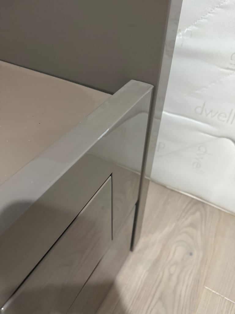 FREE DELIVERY DWELL GREY GLOSS TRUNDLE BED WITH 2 MATTRESSES GOOD CONDITION