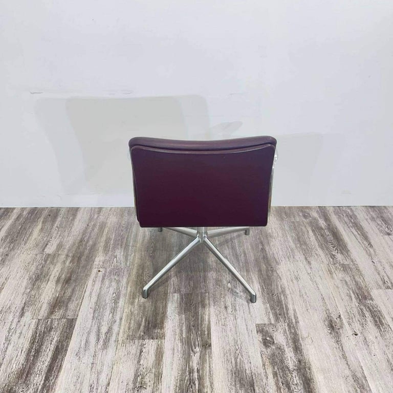 Boss Design Tokyo Lounge Chair – Real Brown Leather – Chrome Armrests & Base