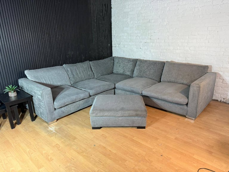 New Stock! HIGH STREET BRAND Large Sofology Corner Sofa with Footstool