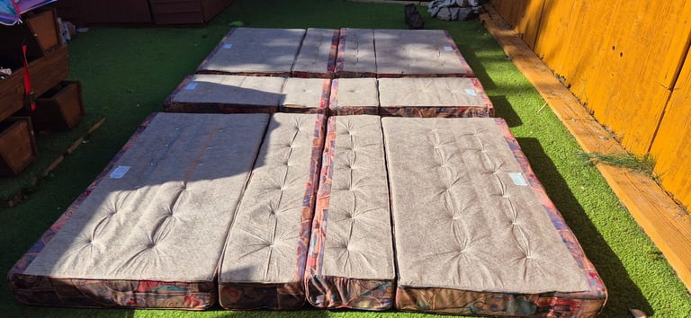 Cushions for camper caravan motorhome boat, set of 14 - front and back.