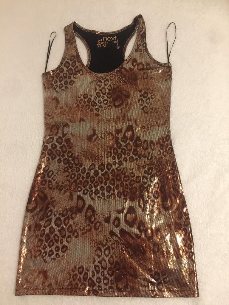 image for Brand new slinky shiny Newlook size 10, leopard print dress.