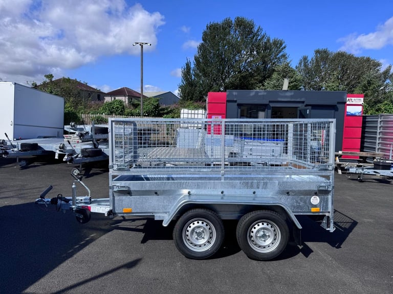 image for New 8,2ft x 4,3ft twin axle trailer with 60cm mesh 1300kg braked