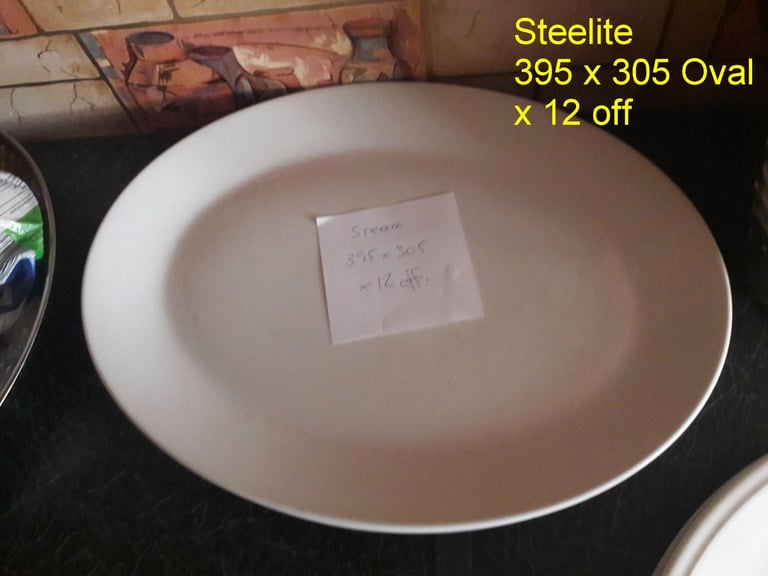 New Used 85x Plates Professional Grade Restaurant Kitchen Plates Crockery Steelite Grayshott lot