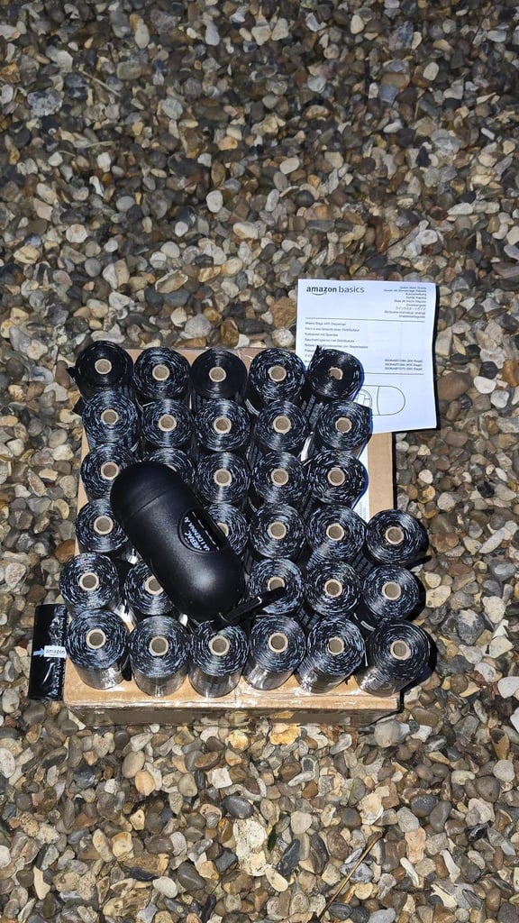 Amazon Basics Unscented Dog Poop Bags 36 Pack, 15 Count