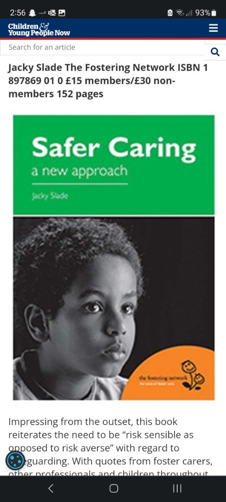 Safer Caring by Jackie Slade