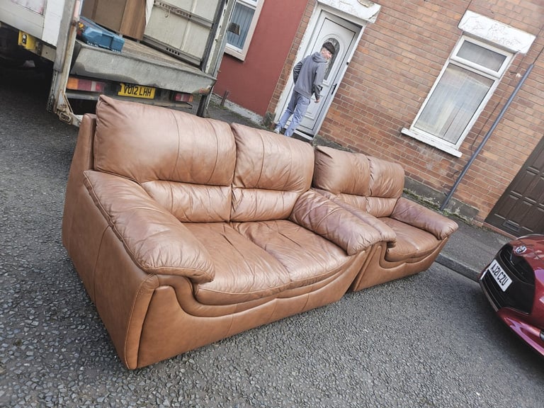 image for Light brown 2 seater sofa 