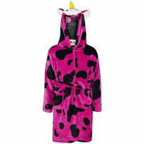 Kids Bath Robe - Pink Cow 