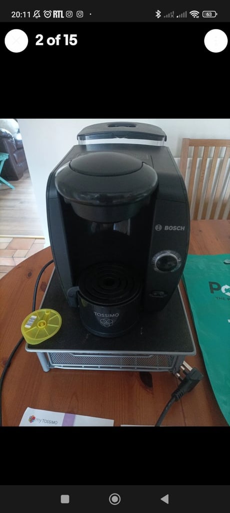 Bosch Tassimo Fidelia pod holder cleaning disc  used