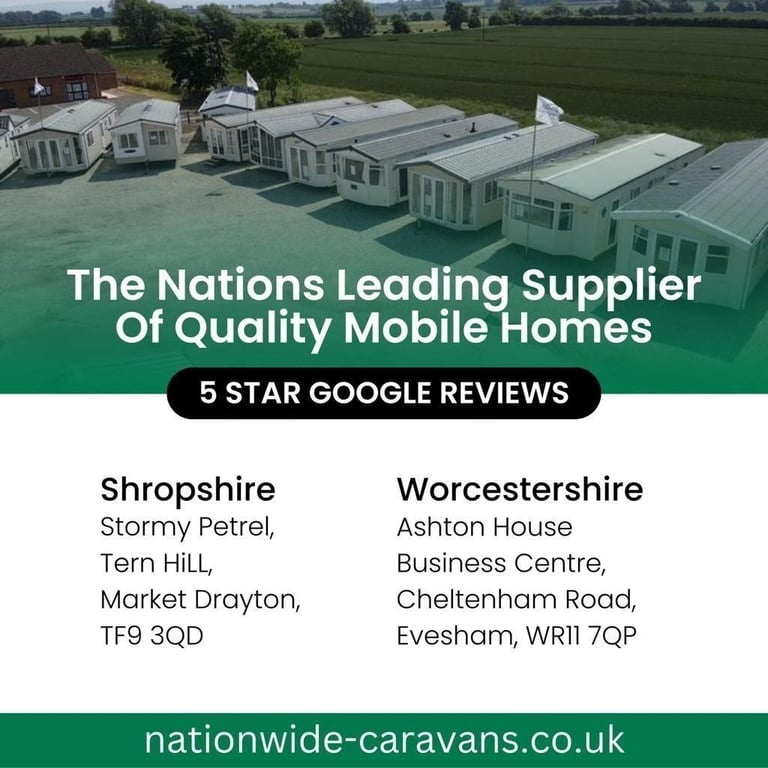 Static Lodge For Sale Off Site Lancashire Bonser’s 38ft x 20ft, 3 Bedroom