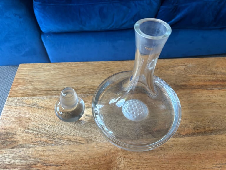 Beautiful Krosno Poland Dornberger London Handmade Glass Ships Decanter