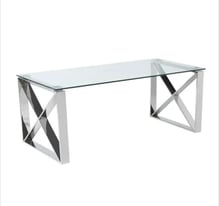 Glass mirrored table