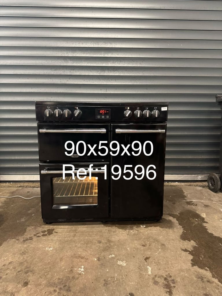 image for Black Belling Farmhouse 90e cm Range cooker comes with 3 months warranty, Ref:19596