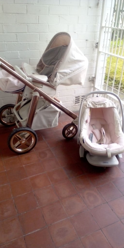 Rose gold pram 