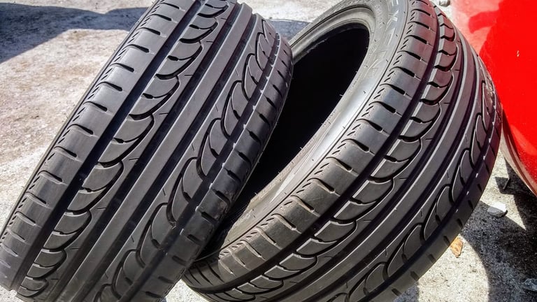Pair of Nexen N6000, 205/45/16 tyres. 6/7 mils thread.