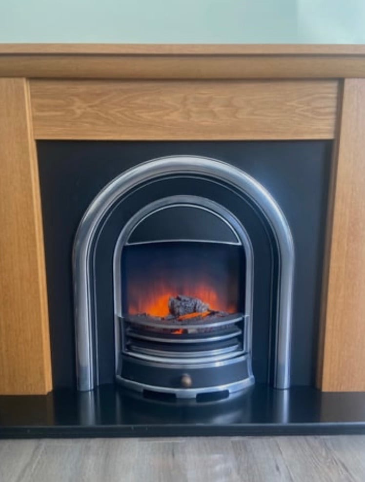 Beautiful oak fire and surround 