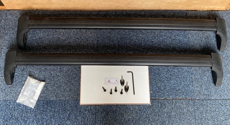 Car black sturdy roof bars rail rack, official Renault scenic, mark 1 1999-2003
