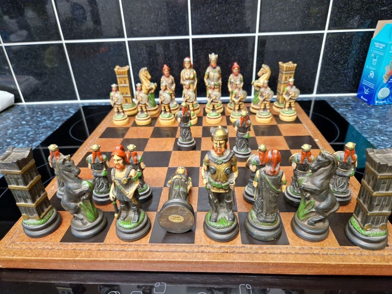 Hand carved Italian chess set