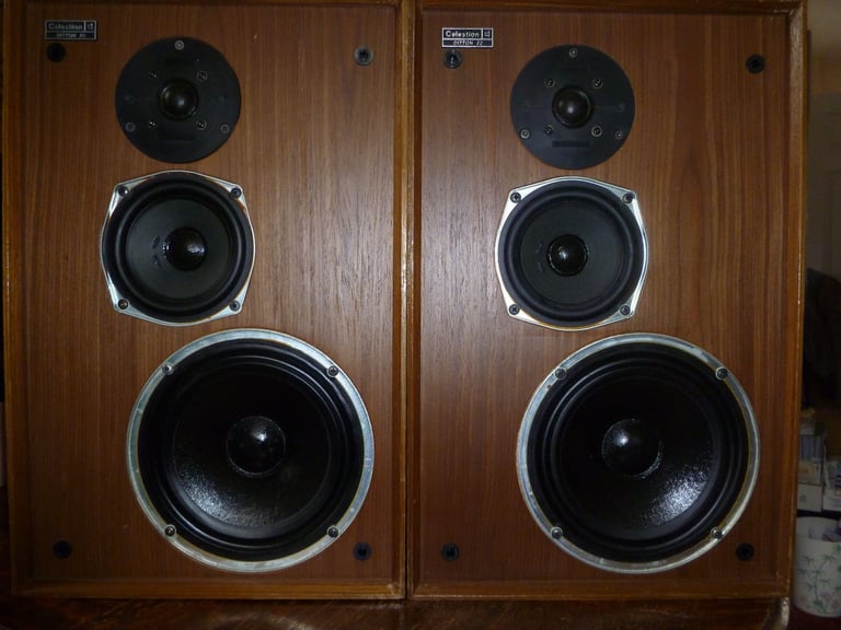 image for Celestion Ditton 22 Made in England Big Heavy Quality Sound Vintage Matching Stereo Hifi Speakers
