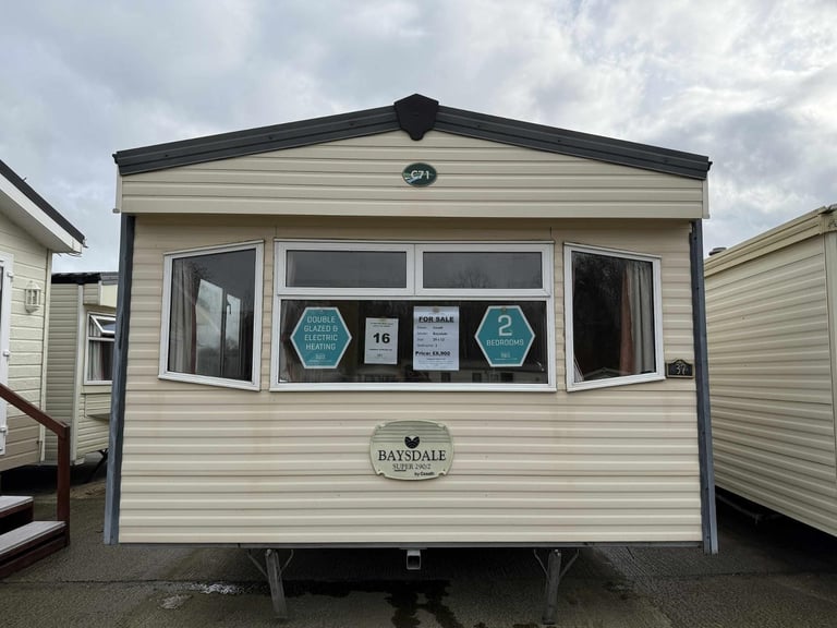 Compact 12ft wide 2 Bed Static Caravan - DG, New Carpet - Offsite Sale, Own Land