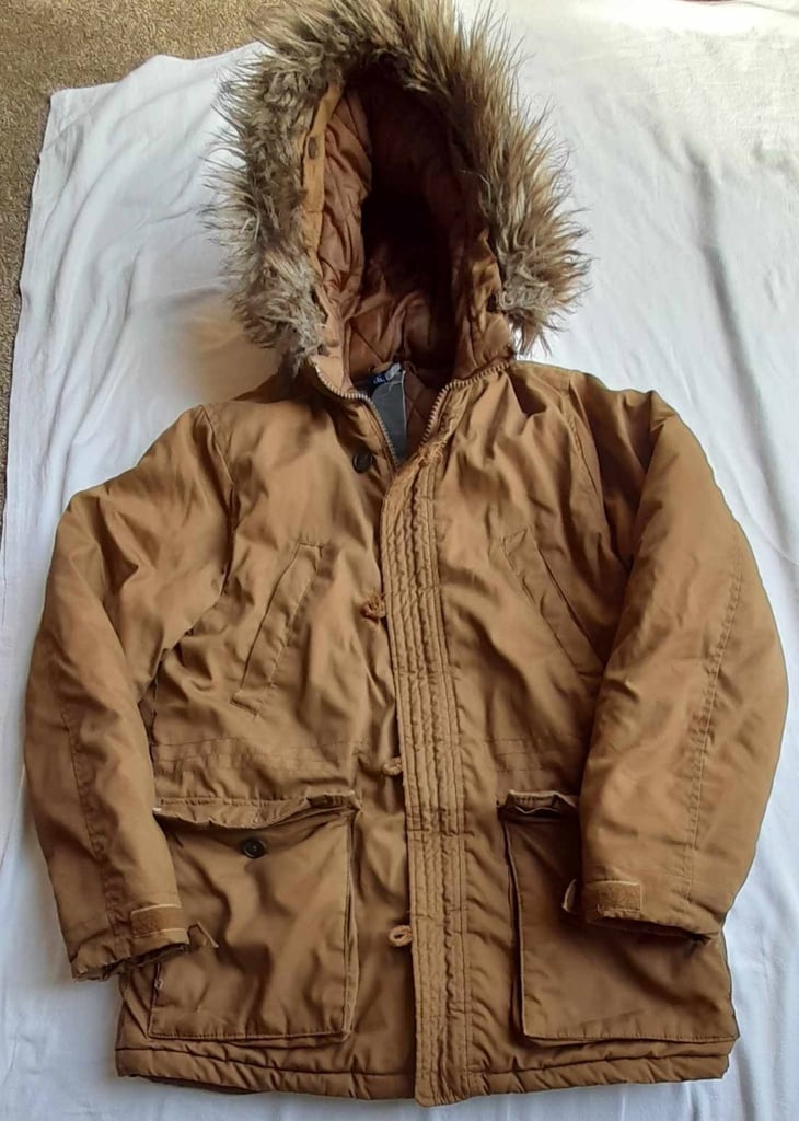 Men's size M thick hooded coats  both together £12