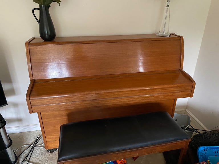 Upright Piano with storage stool 