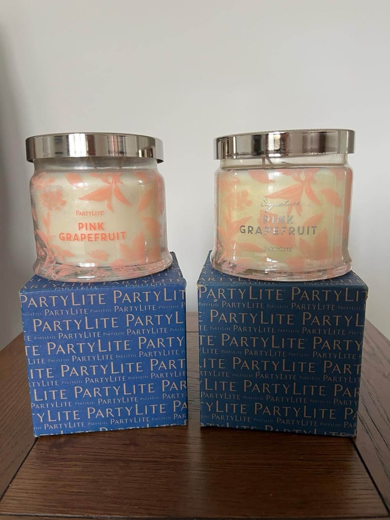 Partylite 3 wick jars Pink Grapefruit