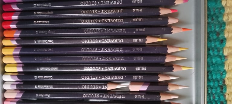 Derwent Studio 36 colour pencils in metal tin