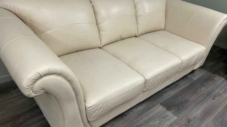 Real leather DFS sofa & chair 