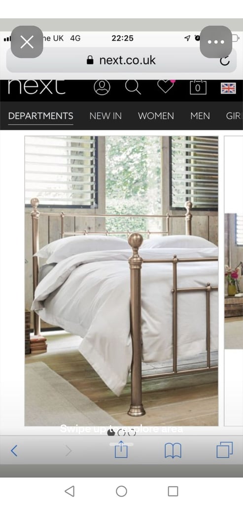 Next Leamington Rose Gold Double Bed