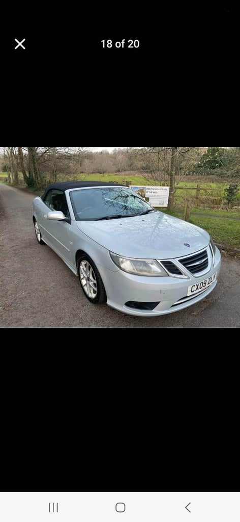 image for Saab, 9-3, Convertible, 2009, Manual, 1998 (cc), 2 doors