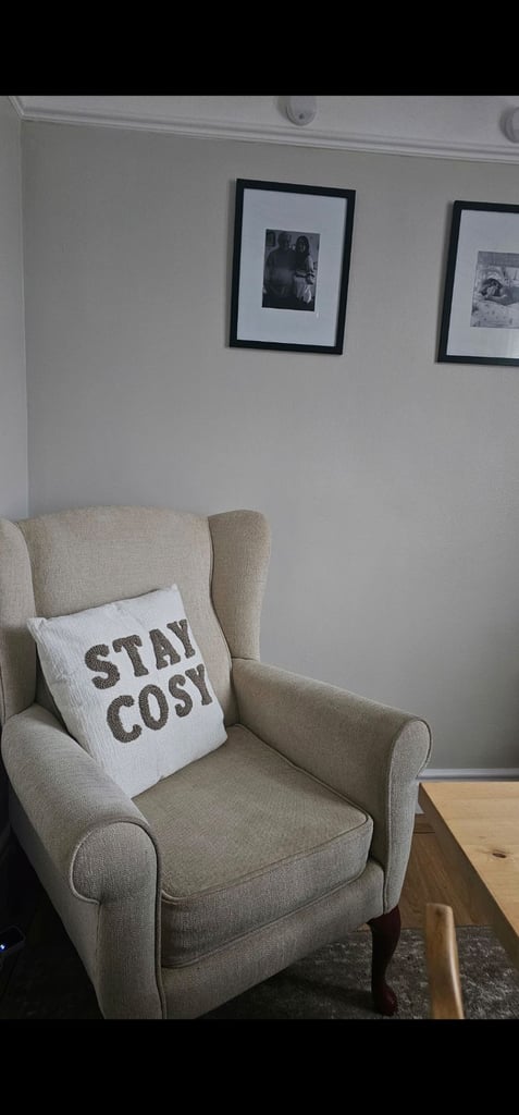 image for Cream fabric armchair 