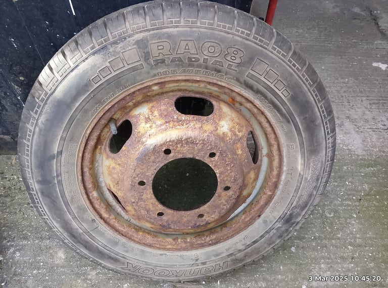 image for 1x new 195/75R16C ford transit (MK6/8) tyre with rim