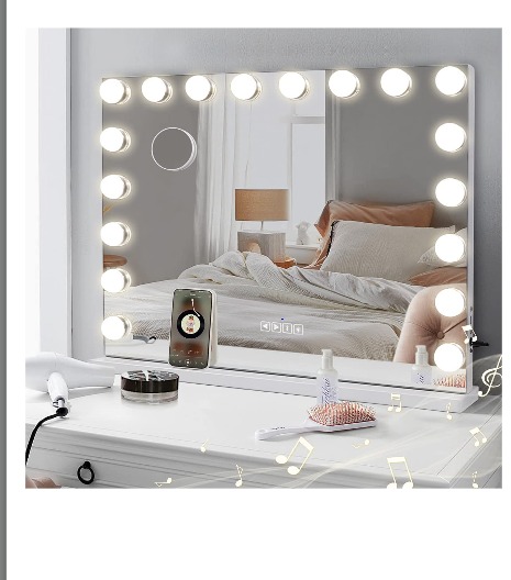 Hansong Hollywood Vanity Mirror 80x60cm Bluetooth Vanity Mirror