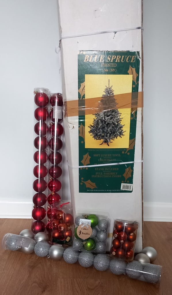 image for Christmas tree 5ft and asstd baubles 