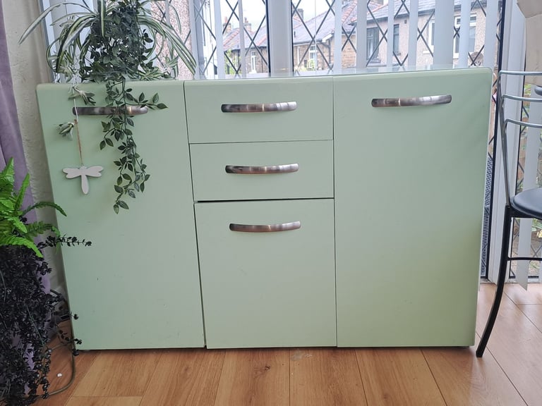Beautiful green solid sideboard 