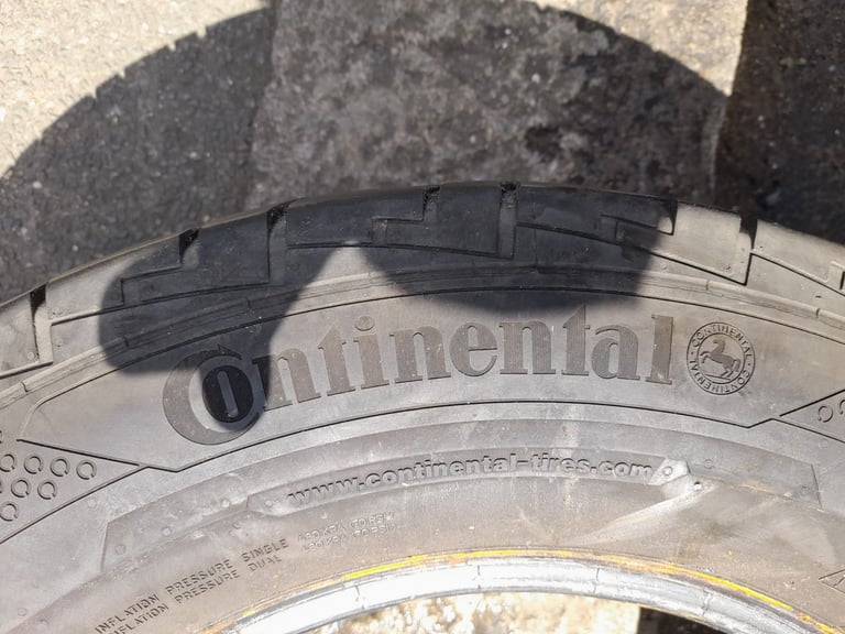 Pair of Continental 235 65 16C Tyres 5mm Tread in West London area