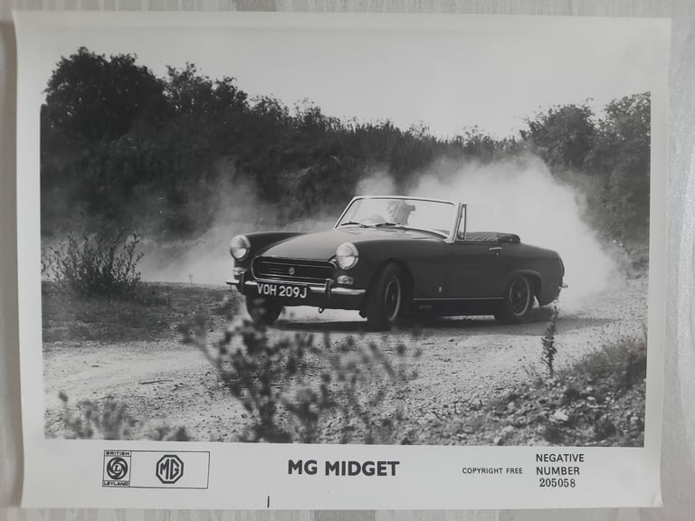 image for MG Midget original Photographs, plus Plaque