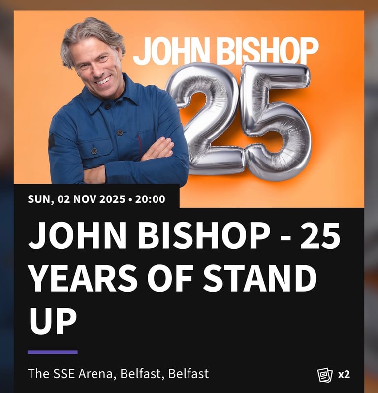 image for John Bishop SSE Belfast Sunday 2nd November