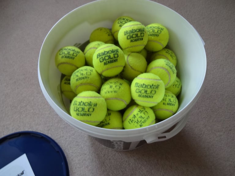 Bucket of 72 Babolat Gold Academy Training Tennis Balls 