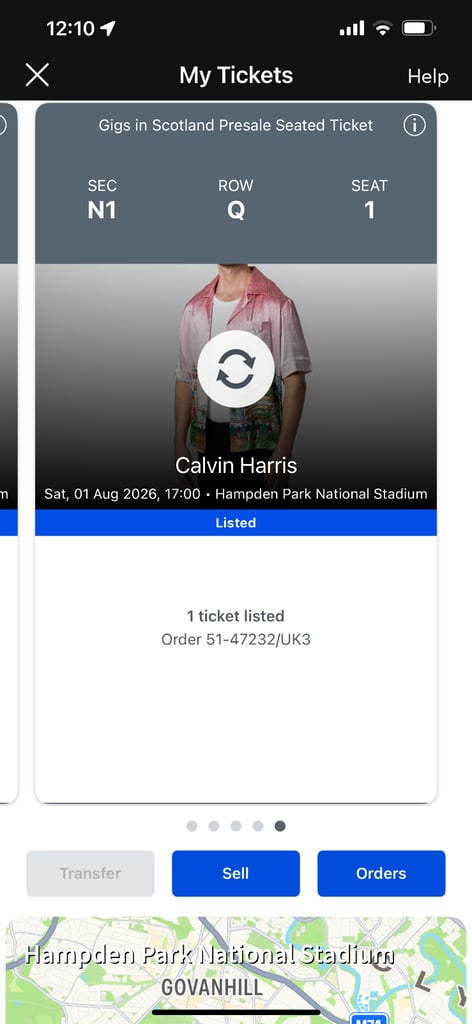 Calvin Harris Tickets x 2 