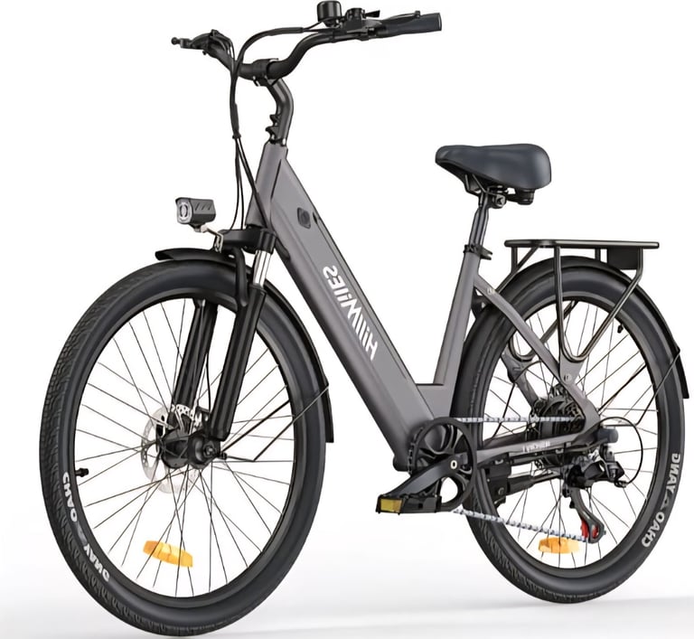 HillMiles 26" Electric Bike 7 Speed 36V 13Ah City E-Bike 80-100km Long Range UK