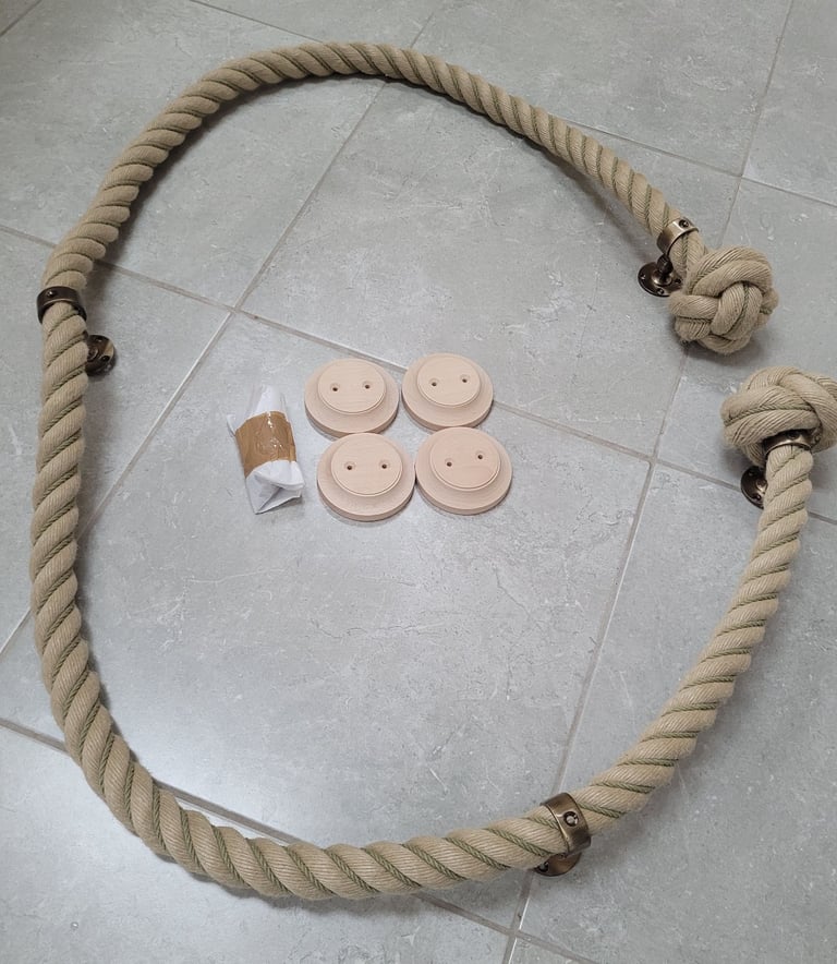 image for Rope Bannister & Antique Brass Fittings