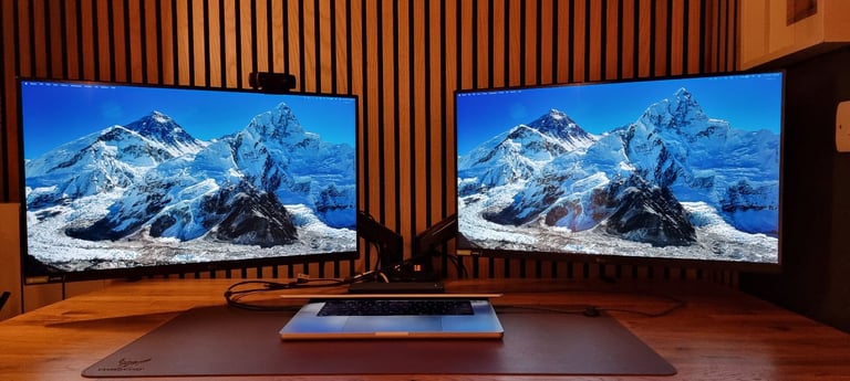 image for FOR SALE: Dual LG 27 inches Gaming Monitors (1440p 144Hz 1ms) + Arm Stand – Top Condition