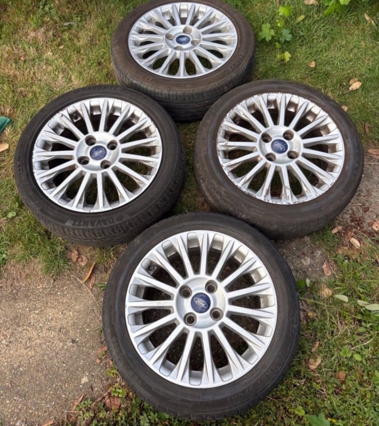 16” 4x108 Ford fiesta zetec ecoboost spoke alloy wheels alloys with tyres Mk8