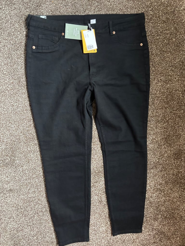 image for Women Jeans H&M Black Size 22