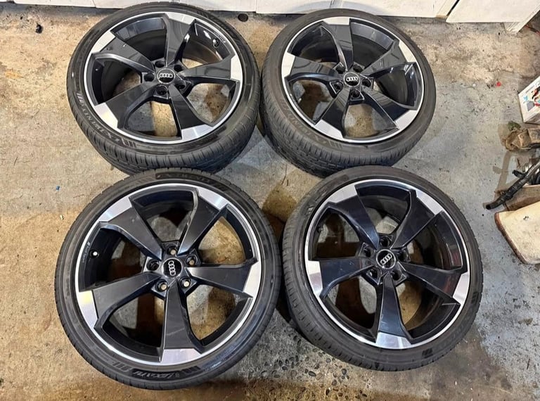 image for Audi RS3 Black Rotor Wheels 19x8.5/19x8 W/Tires